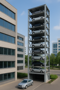 Lee más sobre el artículo Así funcionan las torres de estacionamiento automatizadas que ahorran metros cuadrados