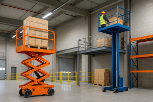 Lee más sobre el artículo ¿Elevador Montacargas de tijera o de columna? Ventajas de cada tipo según el uso