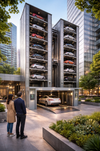 Lee más sobre el artículo Innovación en estacionamientos verticales: soluciones inteligentes para ciudades densas