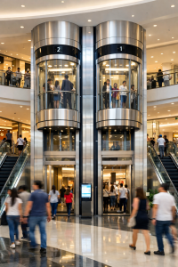 Lee más sobre el artículo Qué elevadores comerciales convienen para centros comerciales modernos